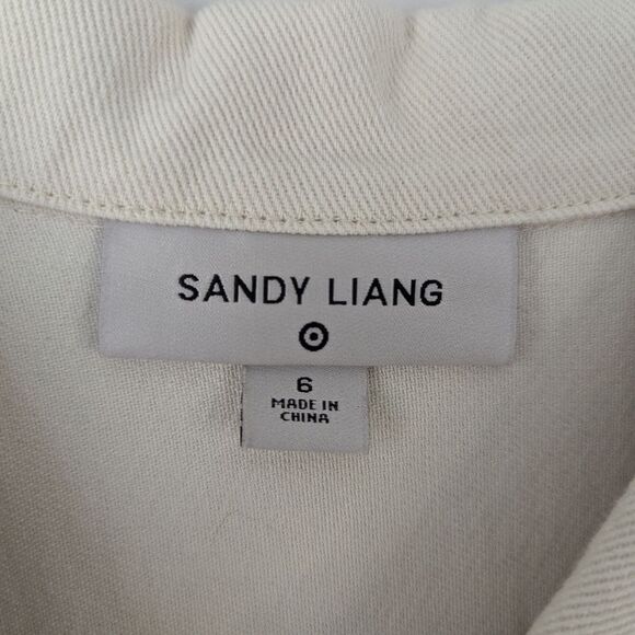 Sandy Liang x Target Cream Long Sleeve 90s Coveralls Jumpsuit Women's size 6 - Picture 10 of 11